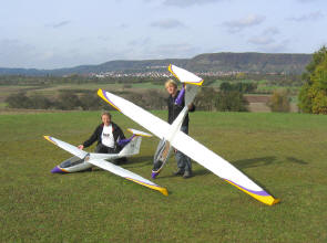 Frank und Stefan Notter mit Ihren eigenstartfhigen WINDEX-Groseglern